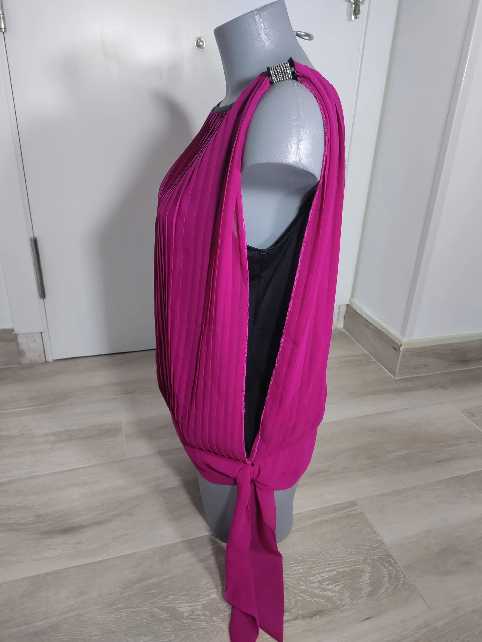 Top plisado fucsia vintage Delmon Joven con top interior – Talla 40 – photo 6